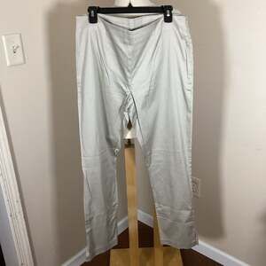 American Glamour Badgley Mischka Champagne Satin Dress Pants Size 14
